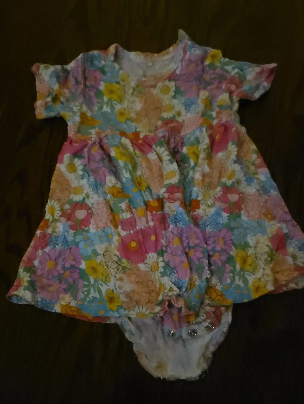 Posh Peanut Pink Blue Yellow Floral Casual Dress